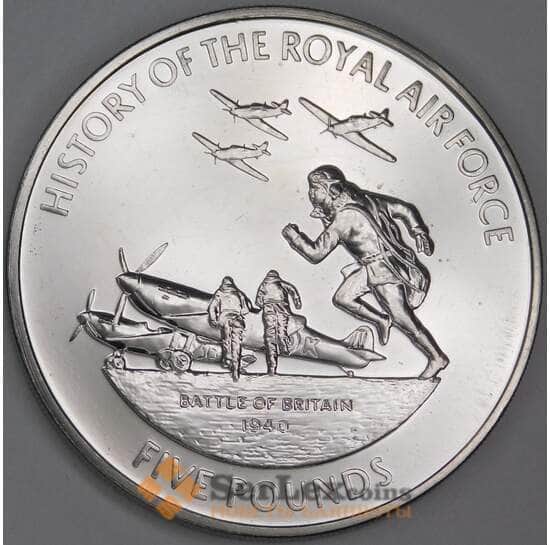 Гернси 5 фунтов 2008 КМ179 BU Битва за Британию микроцарапины арт. 54896 Гернси 5 фунтов 2008 КМ179 BU Битва за Британию микроцарапины арт. 54896