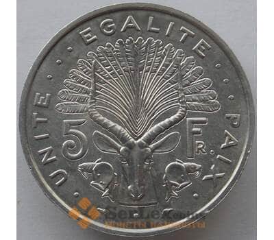 Монета Джибути 5 франков 1991 КМ22 UNC (J05.19) арт. 15314