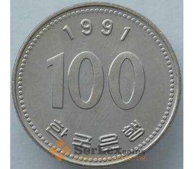 Монета Южная Корея 100 вон 1991 КМ35 UNC (J05.19) арт. 15558