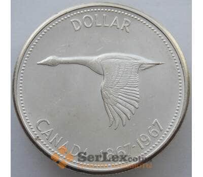 Монета Канада 1 доллар 1967 КМ70 BU Серебро Гусь (J05.19)  арт. 14933