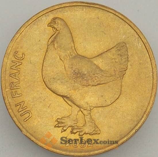 Конго 1 франк 2002 КМ82 UNC Петух (J05.19) арт. 18618