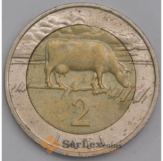 Латвия монета 2 лата 2009 КМ38 XF арт. 41435