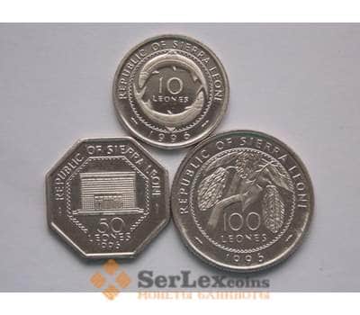 Монета Сьерра-Леоне Набор 10, 50, 100 леонов 1996 UNC арт. С01645