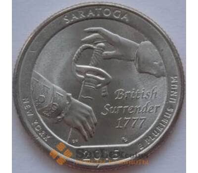 Монета США 25 центов 2015 30 парк Парк Саратога P арт. С01651