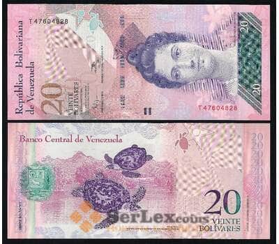 Банкнота Венесуэла 20 Боливара 2007-2017 P91 UNC арт. В00117