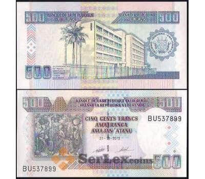 Банкнота Бурунди 500 франков 2008-2013 UNC №45 арт. В00430