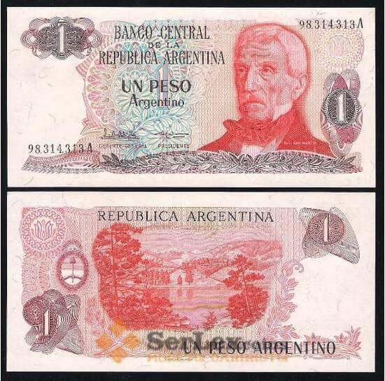 Аргентина банкнота 1 песо 1983 Р311 UNC  арт. В00102
