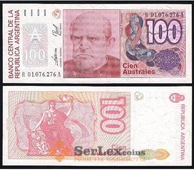 Банкнота Аргентина 100 Аустралей 1985-1990 P327 UNC арт. В00106