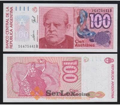 Банкнота Аргентина 100 Аустралей 1985-1990 P327 UNC арт. В00106