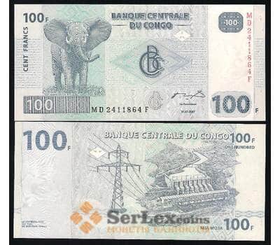 Банкнота Конго 100 Франков 2007 UNC №92а арт. В00206