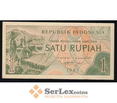 Банкнота Индонезия 1 Рупия 1961 UNC №78 арт. В00390