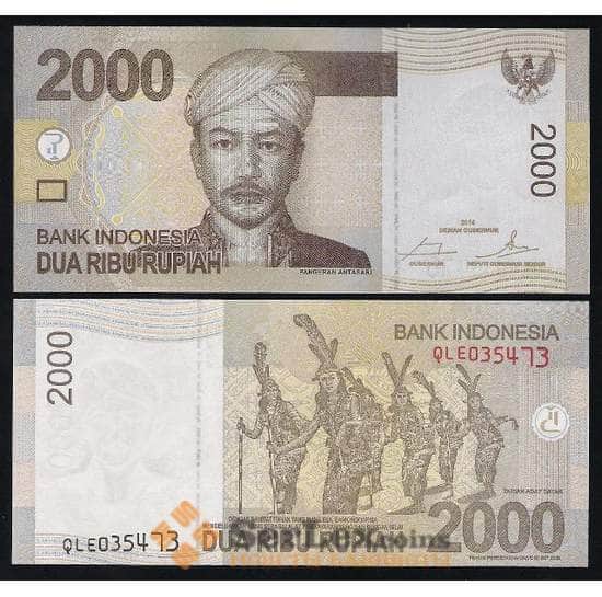Индонезия 2000 Рупий 2016 Р148 UNC  арт. В00039
