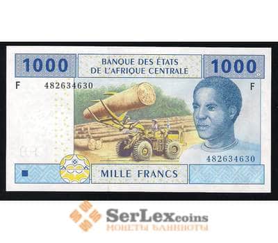 Банкнота Центральная Африка (ЦАР) Экваториальная Гвинея 1000 Франков 2002 UNC №507F арт. В00230