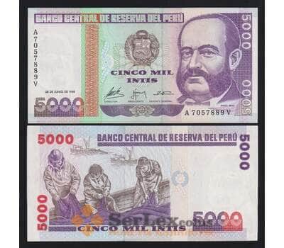 Банкнота Перу 5000 Инти 1988 Р137 UNC арт. В00129