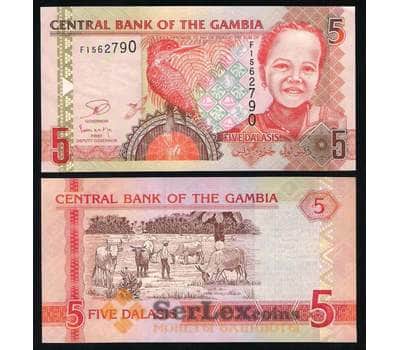 Банкнота Гамбия 5 Даласи 2006-2014 Р25 UNC арт. В00402