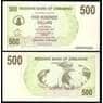 Зимбабве 500 Долларов 2006 Р43 UNC  арт. В00412