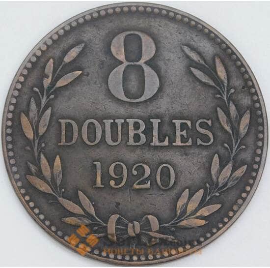 Гернси 8 дублей 1920 КМ14 VF арт. 56684