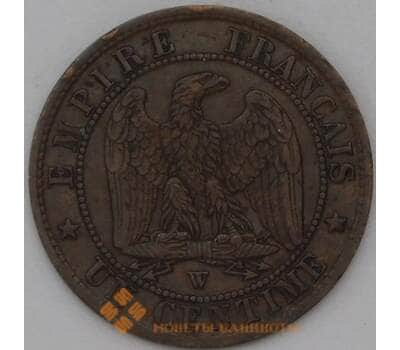 Монета Франция 1 сантим 1853 КМ775 XF арт. 22732