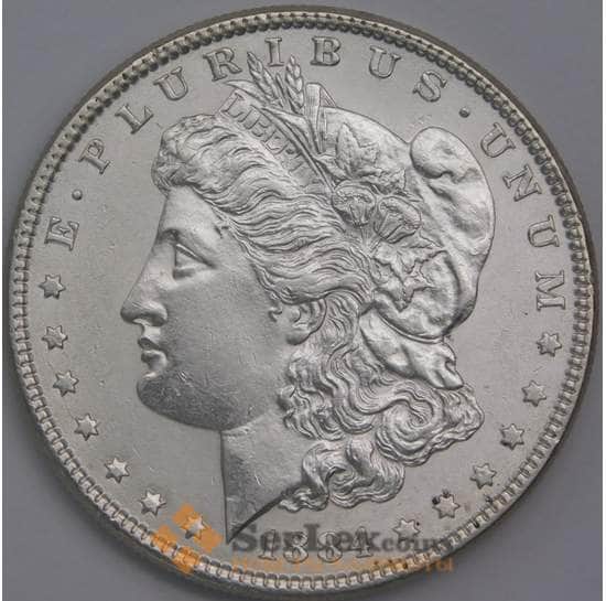 США монета 1 доллар 1884 КМ110 UNC Морган арт. 43530