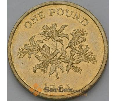 Монета Гернси 1 фунт 1981 КМ37 UNC арт. 38102