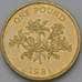 Монета Гернси 1 фунт 1981 КМ37 UNC арт. 38102