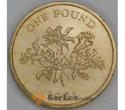 Монета Гернси 1 фунт 1981 КМ37 UNC арт. 38102