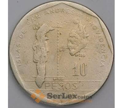 Колумбия монета 10 песо 1988 КМ270 VF арт. 42401
