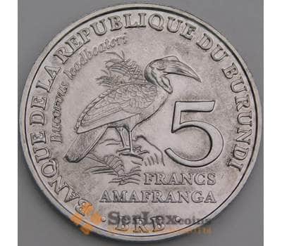 Бурунди 5 франков 2014 КМ29 UNC арт. 46378
