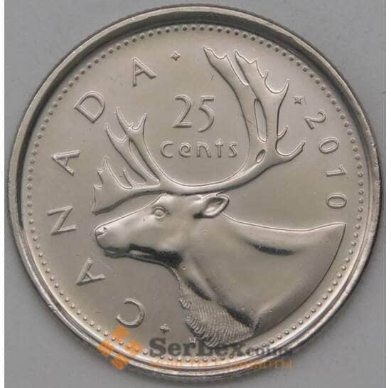 Канада 25 центов 2010 КМ493 UNC  арт. 22875