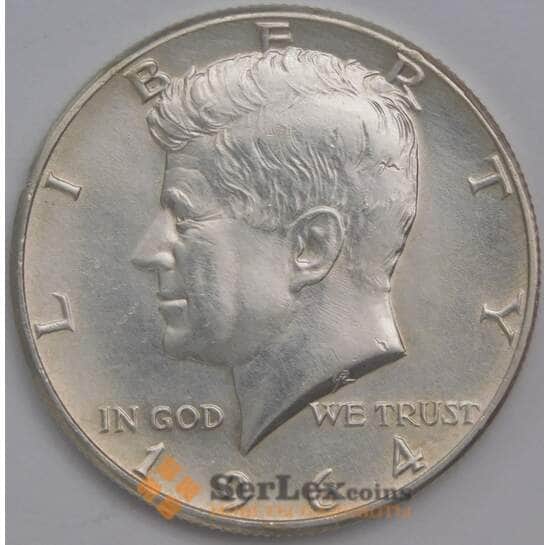 США монета 1/2 доллара 1964 KM202 UNC Кеннеди арт. 39865