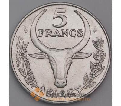 Мадагаскар монета 5 франков 1989 КМ10 UNC арт. 44710