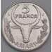 Мадагаскар монета 5 франков 1989 КМ10 UNC арт. 44710