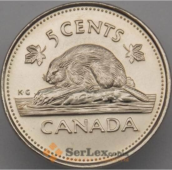 Канада 5 центов 2002 КМ446 UNC 50 лет правления (J05.19) арт. 18731