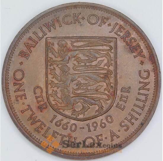 Джерси 1/12 шиллинга 1960 КМ23 XF арт. 56467