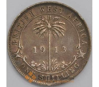 Монета Британская Западная Африка 1 шиллинг 1913 КМ12 XF арт. 40472