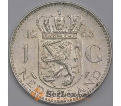 Монета Нидерланды 1 гульден 1965 КМ184 AU мультилот арт. 40320