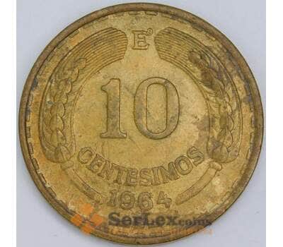 Чили 10 сентесимо 1964 КМ191 VF-XF арт. 57596