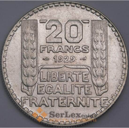 Франция 20 франков 1929 КМ879 XF арт. 40608
