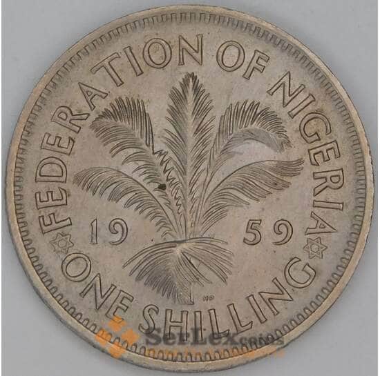 Нигерия 1 шиллинг 1959 КМ5 UNC арт. 54184