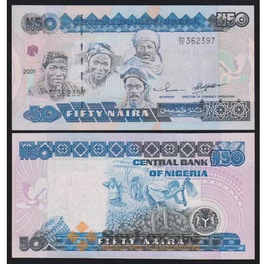 Нигерия 50 найра 2001 Р27d UNC арт. 41051