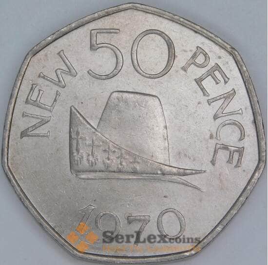 Гернси 50 пенсов 1970 КМ25 AU арт. 56454