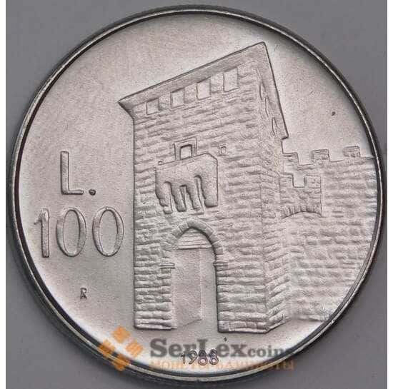 Сан-Марино монета 100 лир 1988 КМ224 UNC Укрепления  арт. 41555