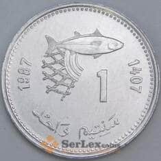 Марокко 1 сантим 1987 (1407) Y93 UNC арт. 57293