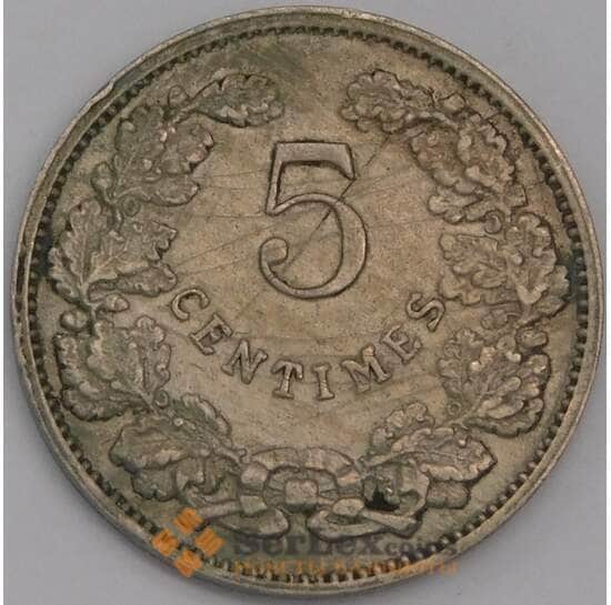 Люксембург монета 5 сантимов 1908 КМ26 VF арт. 42771