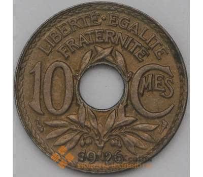 Монета Франция 10 сантимов 1926 КМ866а AU арт. 22723