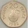 Гернси 20 пенсов 1982 UNC (n17.19) арт. 21127