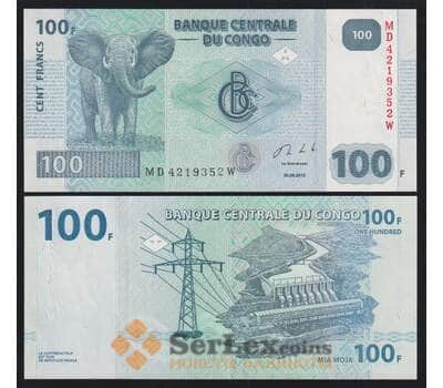 Конго 100 франков 2013 Р98b UNC Hôtel des Monnaies, Kinshasa арт. 52428