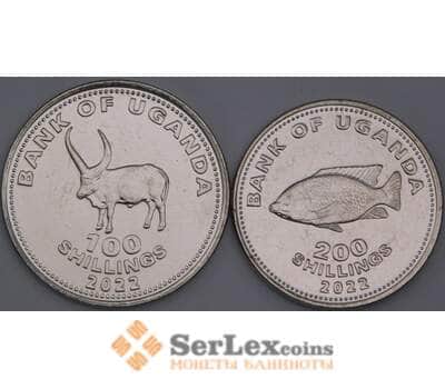 Уганда набор монет 100 и 200 шиллингов 2022 UNC арт. 43730