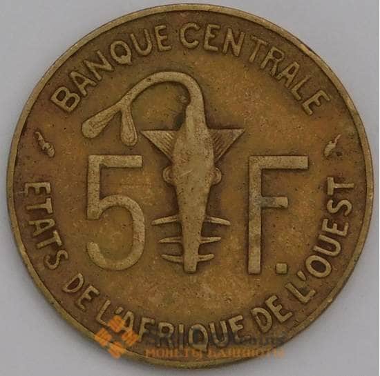 Западная Африка 5 франков 1975 КМ2а VF арт. 38829