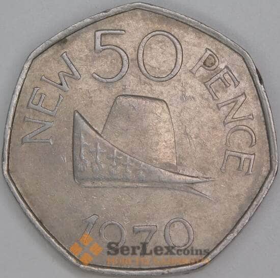 Гернси 50 пенсов 1970 КМ25 VF арт. 54883 Гернси 50 пенсов 1970 КМ25 VF арт. 54883
